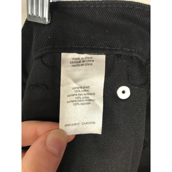 WEWOREWHAT NWT Danielle Black Crystal Button Straight Leg Jean Womens 26 Preppy - Picture 9 of 13